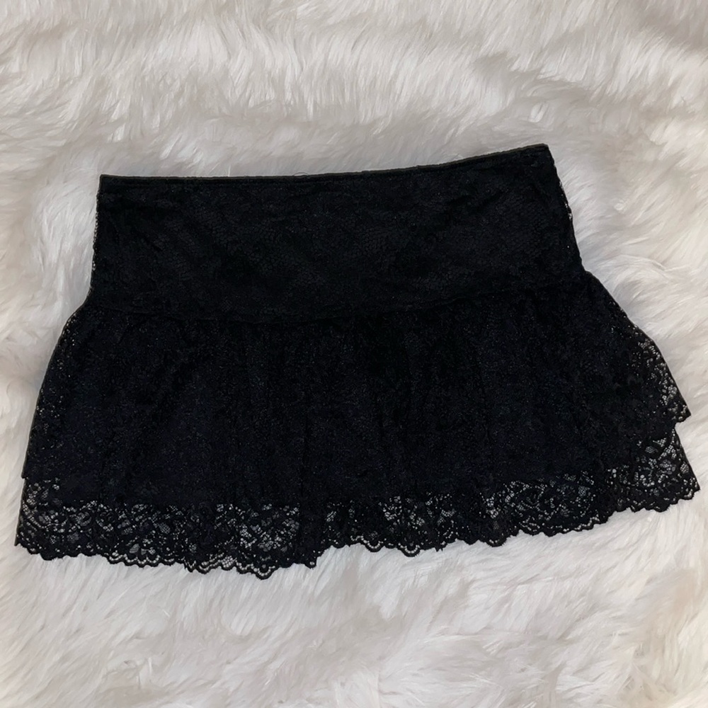 Elegant Black Lace Skirt
